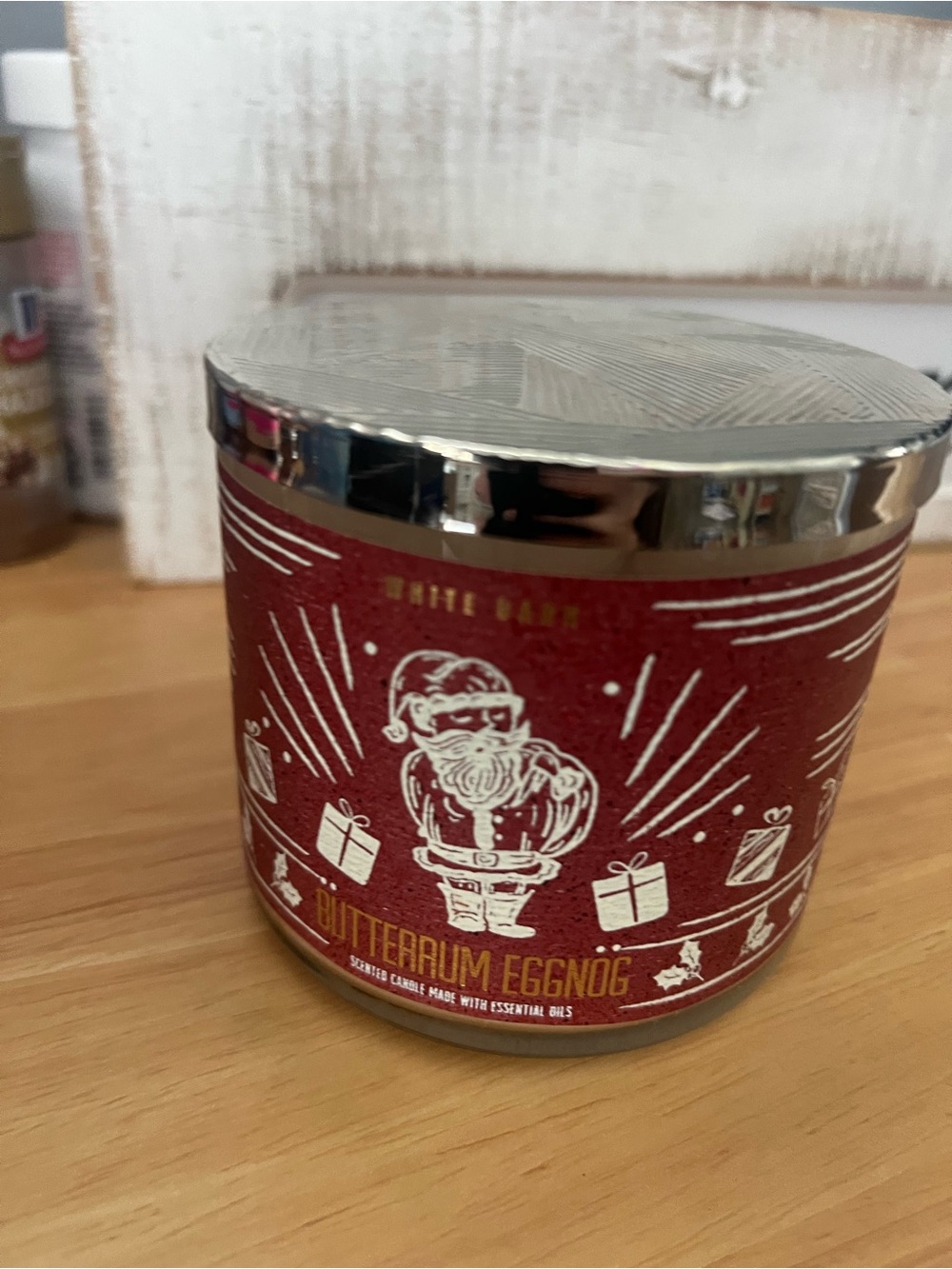White Barn Butterrum Eggnog Bath & Body works candle retired